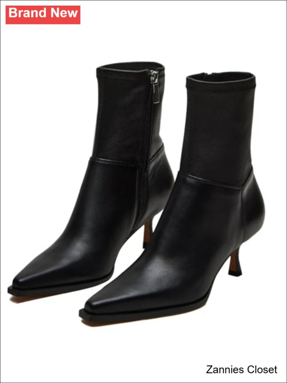 ✨ SOVANYOU Womens Kitten Heel Ankle Boots Pointed Toe Dressy Faux Leather